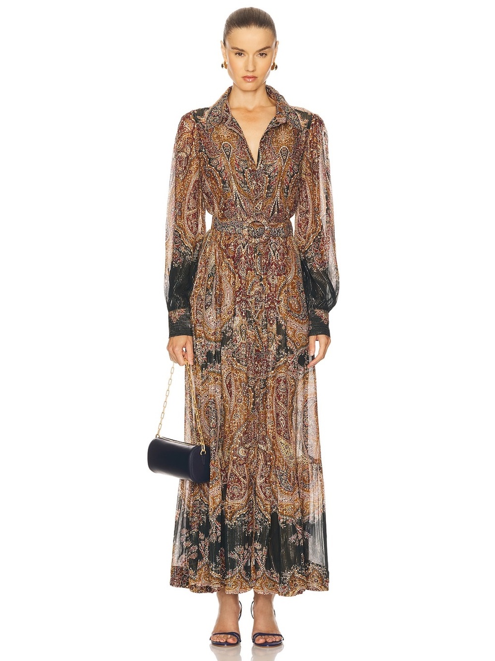 Hemant & Nandita Savi Burgundy Floral Maxi Dress NWT Small BESTSELLER